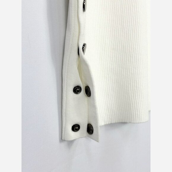 Ivory Sweater with Side Snap Detailing - Picture 8 of 9